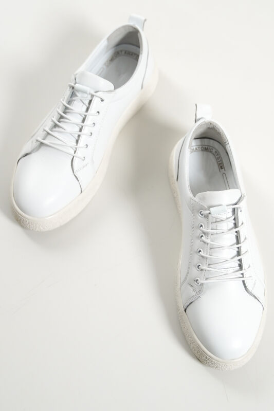 Mubiano 2001-B Hakiki Deri Beyaz Erkek Spor Ayakkabı & Sneaker - 8