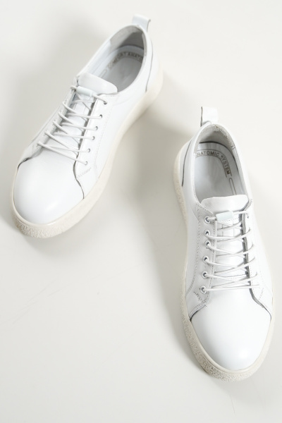 Mubiano 2001-B Hakiki Deri Beyaz Erkek Spor Ayakkabı & Sneaker - 5