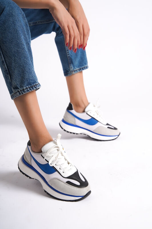 Mubiano 600-GMB Gri/Mavi/Beyaz Kadın Spor Ayakkabı & Sneaker - 2