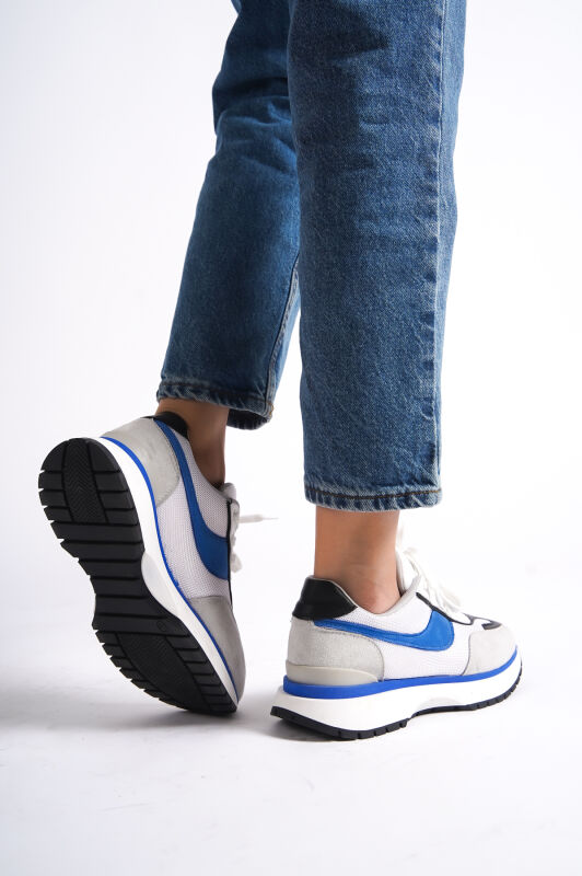 Mubiano 600-GMB Gri/Mavi/Beyaz Kadın Spor Ayakkabı & Sneaker - 5