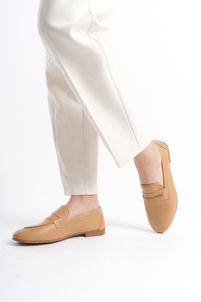 Mubiano Collection Kadın Deri Loafer & Babet Camel -MCMNG12103-CML - 8