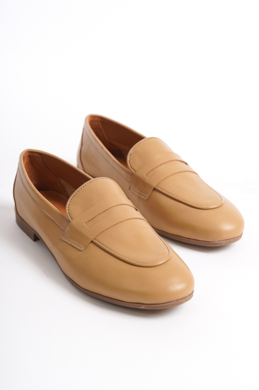 Mubiano Collection Kadın Deri Loafer & Babet Camel -MCMNG12103-CML - 2