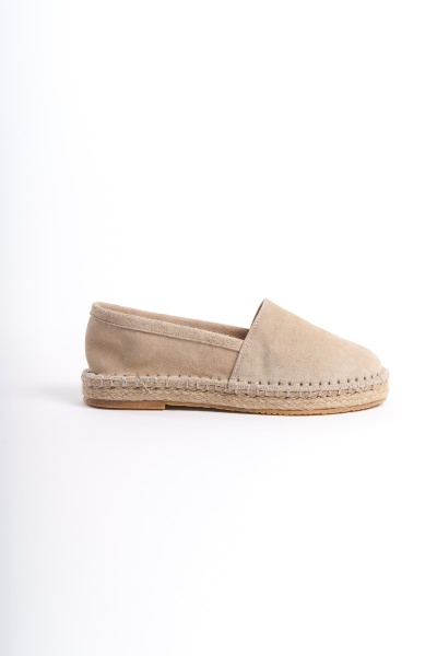 Mubiano Collection Kadın Süet Espadril Babet Bej -MCSVT23TMS002-BJ - 9