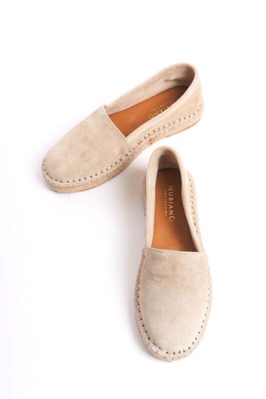 Mubiano Collection Kadın Süet Espadril Babet Bej -MCSVT23TMS002-BJ - 11