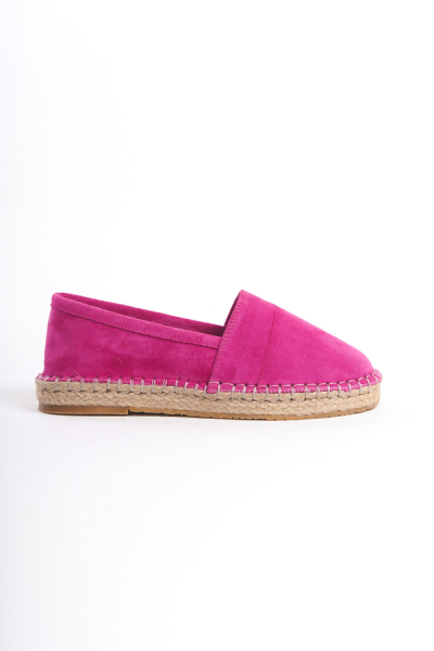 Mubiano Collection Kadın Süet Espadril Babet Fuşya -MCSVT23TMS002-FS - 4