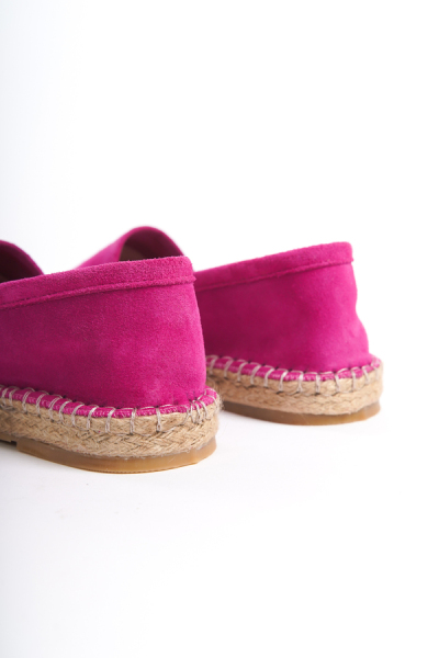 Mubiano Collection Kadın Süet Espadril Babet Fuşya -MCSVT23TMS002-FS - 6