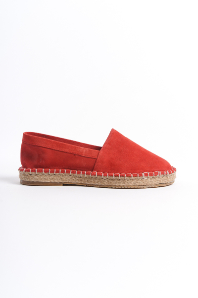 Mubiano Collection Kadın Süet Espadril Babet Mercan -MCSVT23TMS002-MRC - 11