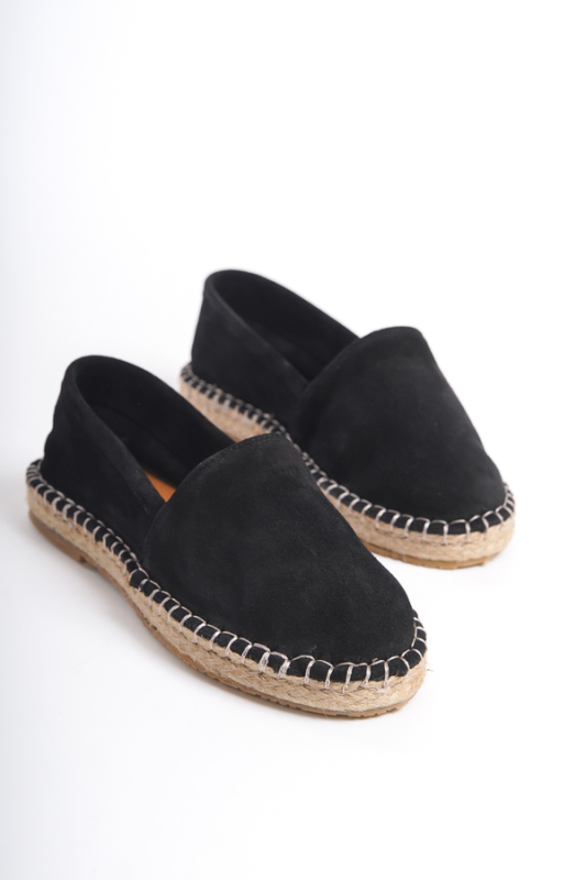 Mubiano Collection Kadın Süet Espadril Babet Siyah -MCSVT23TMS002-S - 8