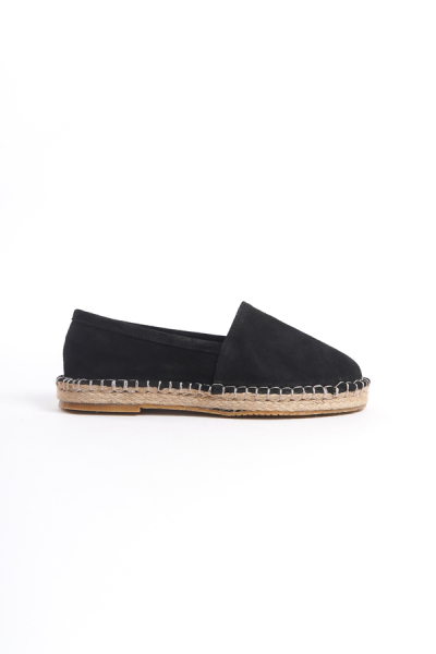 Mubiano Collection Kadın Süet Espadril Babet Siyah -MCSVT23TMS002-S - 10