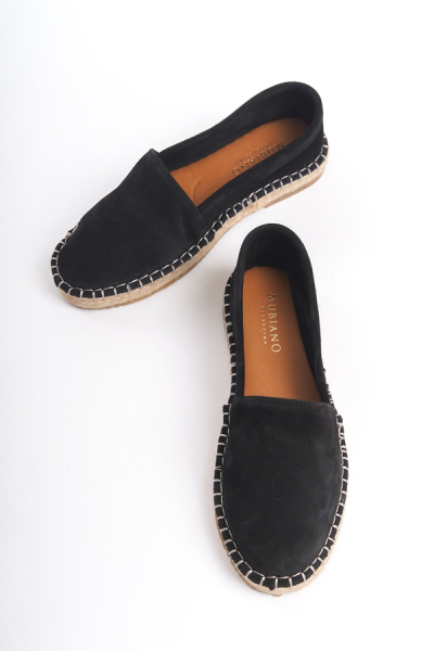 Mubiano Collection Kadın Süet Espadril Babet Siyah -MCSVT23TMS002-S - 11