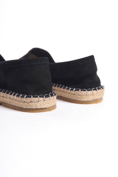 Mubiano Collection Kadın Süet Espadril Babet Siyah -MCSVT23TMS002-S - 12