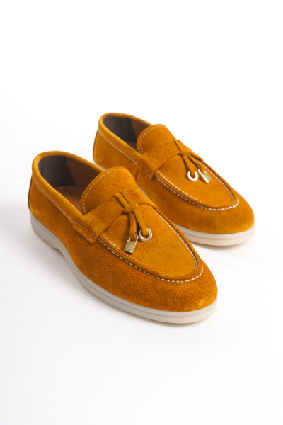 Mubiano Collection Kadın Süet Loafer & Babet Hardal -MCKRY1410-HRD - 2