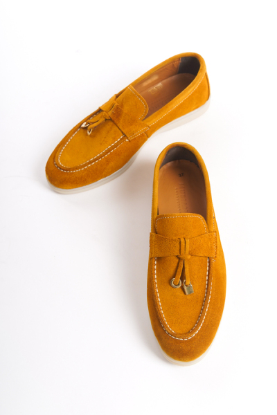 Mubiano Collection Kadın Süet Loafer & Babet Hardal -MCKRY1410-HRD - 4