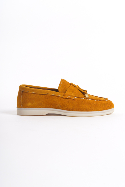 Mubiano Collection Kadın Süet Loafer & Babet Hardal -MCKRY1410-HRD - 5