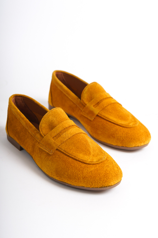 Mubiano Collection Kadın Süet Loafer & Babet Hardal -MCMNG2103-HRD - 8