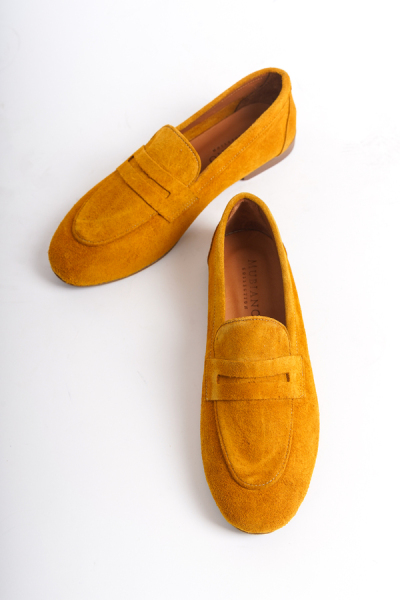 Mubiano Collection Kadın Süet Loafer & Babet Hardal -MCMNG2103-HRD - 11