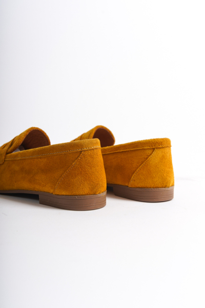 Mubiano Collection Kadın Süet Loafer & Babet Hardal -MCMNG2103-HRD - 12