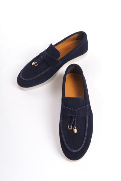 Mubiano Collection Kadın Süet Loafer & Babet Lacivert -MCKRY1410-LCV - 11