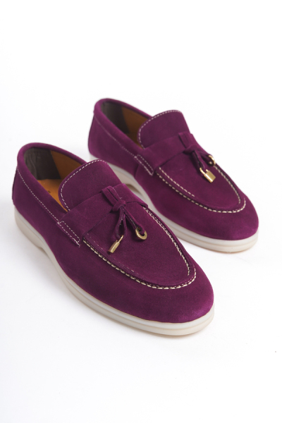 Mubiano Collection Kadın Süet Loafer & Babet Mürdüm -MCKRY1410-MRD - 8