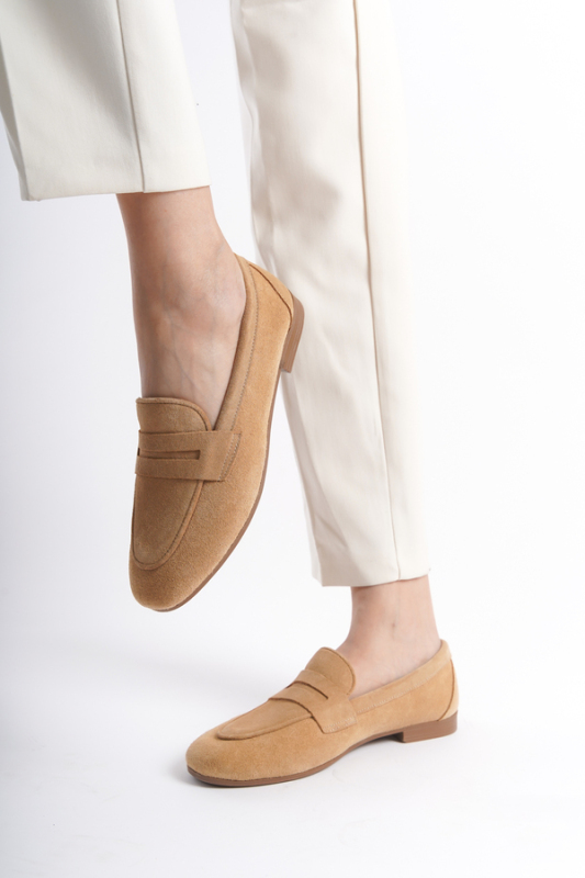 Mubiano Collection Kadın Süet Loafer & Babet Nude -MCMNG2103-N - 1