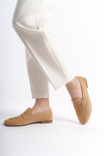 Mubiano Collection Kadın Süet Loafer & Babet Nude -MCMNG2103-N - 15