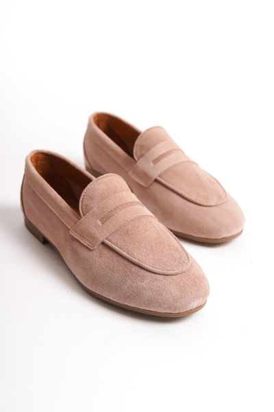 Mubiano Collection Kadın Süet Loafer & Babet Pudra-MCMNG2103-PD - 14