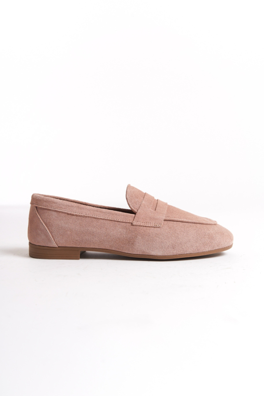 Mubiano Collection Kadın Süet Loafer & Babet Pudra-MCMNG2103-PD - 16