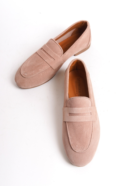 Mubiano Collection Kadın Süet Loafer & Babet Pudra-MCMNG2103-PD - 17