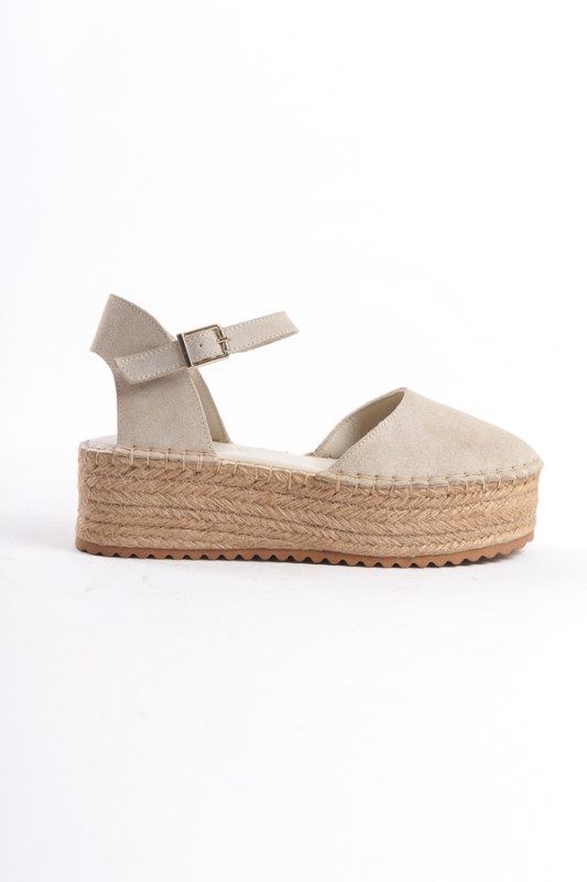 Mubiano Collection Kadın Süet Platform Espadril Bej -MCRGN291-BJ - 5