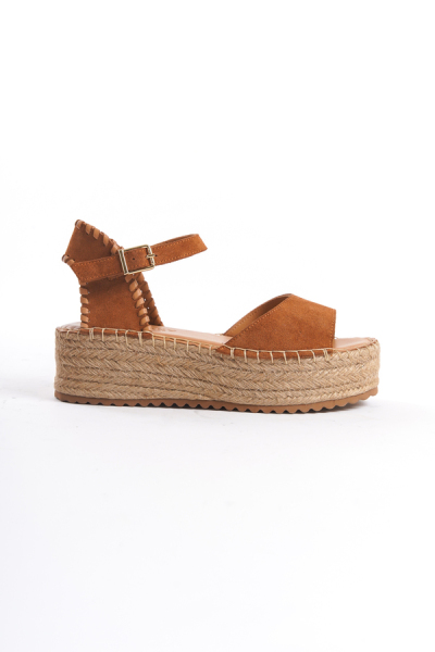 Mubiano Collection Kadın Süet Platform Espadril Taba -MCRGN290-TB - 15