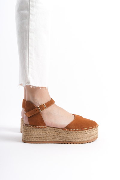 Mubiano Collection Kadın Süet Platform Espadril Taba -MCRGN291-TB - 3