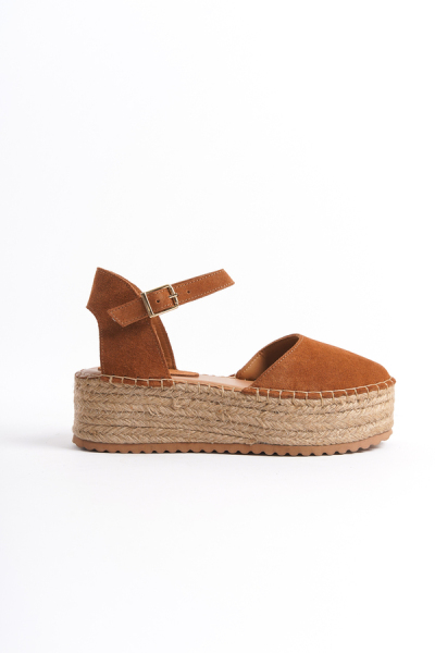 Mubiano Collection Kadın Süet Platform Espadril Taba -MCRGN291-TB - 4