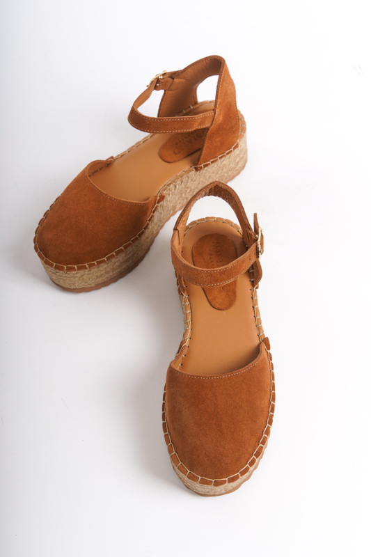 Mubiano Collection Kadın Süet Platform Espadril Taba -MCRGN291-TB - 5