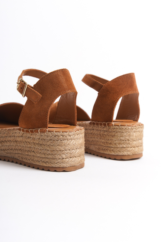 Mubiano Collection Kadın Süet Platform Espadril Taba -MCRGN291-TB - 6