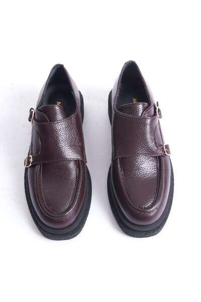 Mubiano Collection Kadın Toka Detaylı Floter Deri Loafer Kahverengi - MCRGN7000 - KH - 5