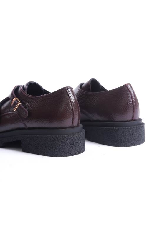 Mubiano Collection Kadın Toka Detaylı Floter Deri Loafer Kahverengi - MCRGN7000 - KH - 6