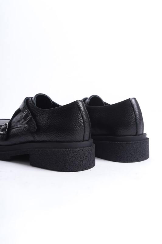 Mubiano Collection Kadın Toka Detaylı Floter Deri Loafer Siyah - MCRGN7000 - S - 18