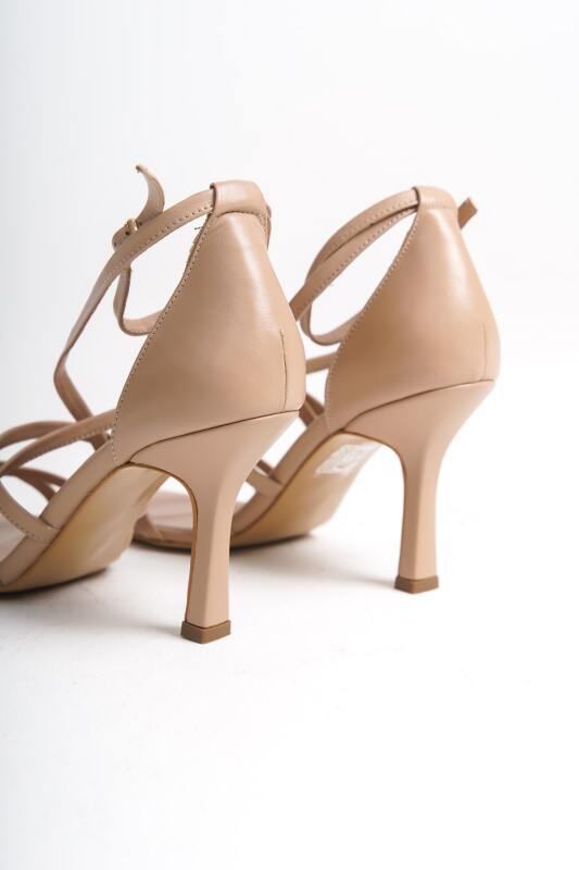 Mubiano Collection Kadın Topuklu Deri Sandalet Nude -MCBRG5736-N - 6