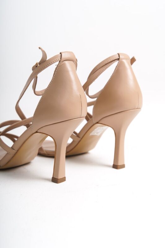 Mubiano Collection Kadın Topuklu Deri Sandalet Nude -MCBRG5736-N - 18