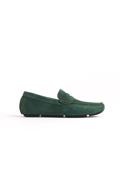 Mubiano Erkek Hakiki Deri Süet Haki Loafer -MBMST2424-HK - 8