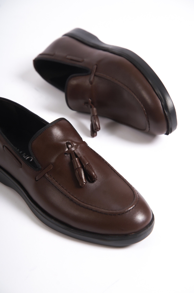 Mubiano MBD100-K Kahve Hakiki Deri Erkek Loafer & Günlük Ayakkabı - 8