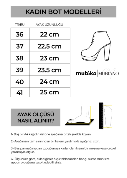 Mubiano MBHRND801-VZ Kadın İnce Topuklu Sivri Burun Vizon Kısa Bot & Bootie - 10