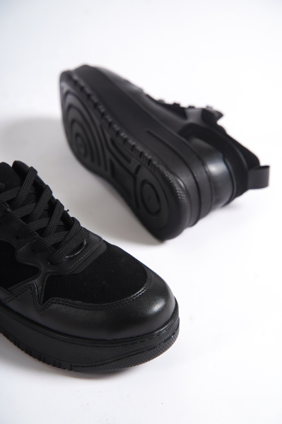 Mubiano MBNK160-SS Kadın Kalın Taban Siyah/Siyah Sneaker & Spor Ayakkabı - 4