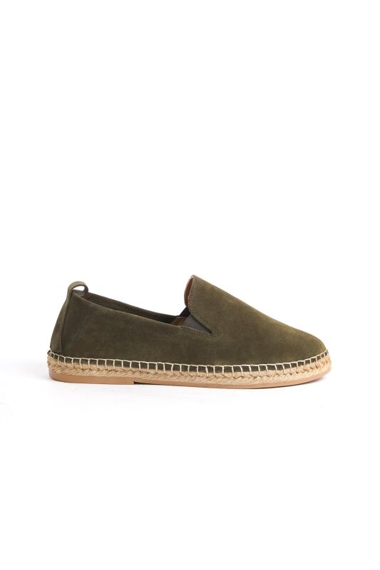 Mubiano Summer Erkek Jüt Taban Haki Süet Espadril & Loafer -MSSR1120-HK - 12