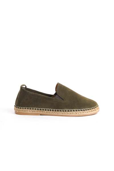 Mubiano Summer Erkek Jüt Taban Haki Süet Espadril & Loafer -MSSR1120-HK - 8