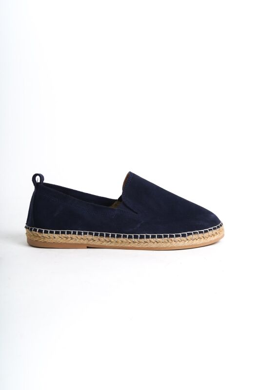 Mubiano Summer Erkek Jüt Taban Lacivert Süet Espadril & Loafer -MSSR1120-LCV - 12