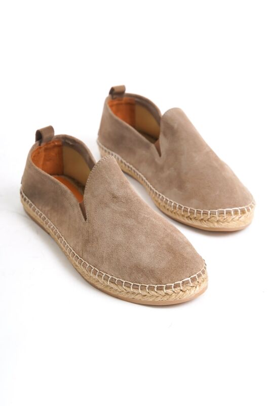 Mubiano Summer Erkek Jüt Taban Vizon Süet Espadril & Loafer -MSSR1120-VZ - 4