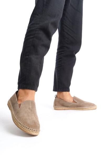 Mubiano Summer Erkek Jüt Taban Vizon Süet Espadril & Loafer -MSSR1120-VZ - 2